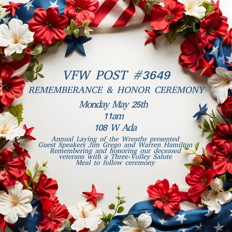 VFW POST #3649 Memorial Day Remembrance and Honor Ceremony
