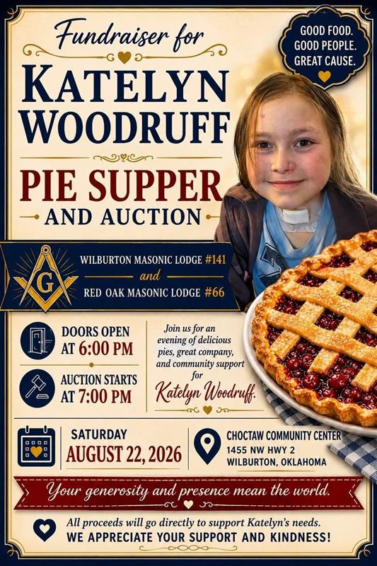 Pie Supper & Auction for Katelyn Woodruff