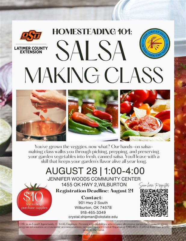Latimer Co. OSU Extension - Homesteading 101: Salsa Making Class