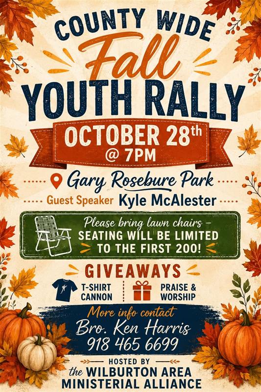 Wilburton Area Ministerial Alliance County-Wide Fall Youth Rally