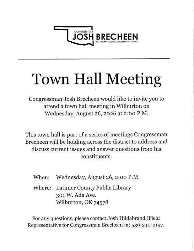 Town Hall Meeting with Congressman Josh Brecheen